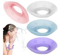 Generic 4 Pairs Silicone Face Wash Wristbands Adjustable Fit and Versatile Use, No Drip Wristbands for Face Washing and Cleaning, Comfortable and Water Absorption Bands for Daily Skincare