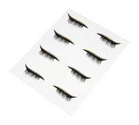 Generic 4 Pairs Women Waterproof Eyeliner Eyelash Stickers Adhesive Eye Line Strip Decal Plastic False Lashes for Festivals and Cosplay with Easy Tear off Feature