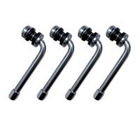 Generic 4 Pcs 84Mm Chrome 90° Elbow Wheel Valve Stems, Alloy With Tpms Sensor, For Jdm, Usdm, And European Rims, Includes Metal Nuts And Black Seals