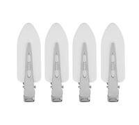 Generic 4 Pcs Hair Clips No Bend Hair Barrettes for Women's Daily Hairstyles, Portable ABS and Alloy Material, 5.5 X 1.8cm (four white leaves)