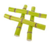 Generic 4 Pcs Simulated Sugarcane Model Faux Plant Red Stakes Bamboo Dog Bamboo Chew Sticks Bamboo Sticks Sugar Cane Artificial Sugarcane Model Realistic Fruit Light Green Plastic
