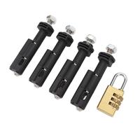 Generic 4 Pcs Traction Board Mount Pin Set with High Safety Password Lock for Offroad Recovery Boards Crafted in Tough Nylon and Stainless Steel