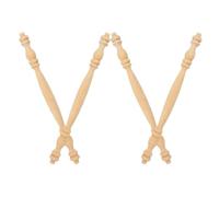 Generic 4 Pcs Unfinished Wood Spindles Balusters for Furniture Repair and Decorative Projects, Sturdy Support Classical Roman Column Design, Khaki Wood Craft Baluster Posts for DIY