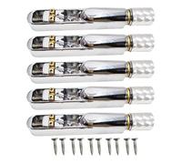 Generic 4-Piece Headless Guitar Bridge Set, Bridge And Tailpiece Lock System, String Accessories, Modifications, Zinc Alloy, Quick Installation C, silver 5strings