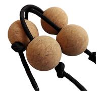 Generic 4-Piece Set Asalato Rhythm Shaker Ball, African Percussion Handheld Instrument For Rhythm Training, Music, Crafting, Dual-Color Stylish Design, With Adjustable Straps, Smooth Cork Material