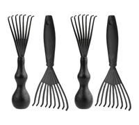 Generic 4 Pieces Hair Brush Cleaner Comb Set with Airbag Design, Black Hairbrush Cleaning Tool for Scalp and Hair Removal, Portable Comb Cleaning Rake for Home Use