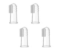 Generic 4 Pieces Soft Silicone Finger Toothbrush, Manual, Transparent
