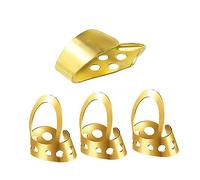 Generic 4 Pieces Thumb Pick for Banjo Ukulele Adjustable Stainless Steel Finger Pick