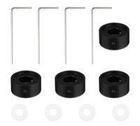 Generic 4 Sets Pedal Footswitch Toppers Guitar Effect Foot Nail Cap Aluminium Alloy Protective Button with Internal Rubber Pad for Guitar Effect Pedals Extend Service Life Comprehensive