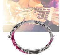 Generic 4 String Bass Guitar Strings Stainless Steel Wire Core Copper Alloy Resonates Strong Tightness for Bass Guitarists, Red Velvet Wrapped, Excellent Tone