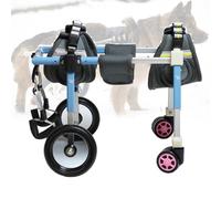 Generic 4-Wheels Dog Wheelchair for Back Legs, Dog Carts with Walking Recover Mobility Aids, Adjustable & Lightweight Doggy Wheelchairs for Disabled Hind Legs, Pet Leg Brace and Hip Support(Blue,XS)