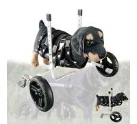Generic 4-Wheels Dog Wheelchair for Front Legs, Adjustable Dog Carts Front Limb Walking Recover Mobility Aids, Doggy Wheel Chair Lightweight for Disabled Forelimb, Doggy Brace and Hip Support(B,L)