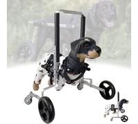 Generic 4-Wheels Dog Wheelchair for Front Legs, Adjustable Dog Carts Front Limb Walking Recover Mobility Aids, Doggy Wheel Chair Lightweight for Disabled Forelimb, Doggy Brace and Hip Support(A,M)