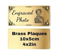 Generic 4"x2" Memorial Plaques-Brass Plaques Engraved Personalised Name Plates for Doors/Memory Boxs/Bench/Garden