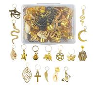 Generic 40 Pieces Braiding Coils Hair Braid Rings Clips for DIY Fashion Show Necklace Wedding