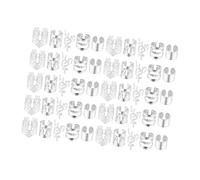 Generic 40 Pieces Dreadlocks Beads Hoops for Braids Hair Jewelry Fashion Alloy Adjustable Opening Suitable for Young People Parties Personal Use, Silver 50pcs