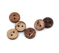 Generic 400Pcs 10mm Wooden Buttons Coconut Shell 2 Holes Sewing Buttons for Clothes Scrapbooking