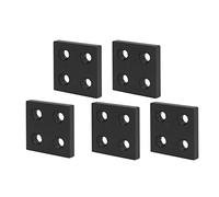 Generic 4040 Double Grooves Aluminum End Cap Plate for Industrial Frame Structures 3D Printers 5pcs (Black)