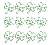 Generic 40pcs Green Metal Shamrock Paper Clips Cute Clover Leaf Novelty Clips for Stationary Versatile and Sturdy for DIY Projects and Saint Patrick's Day Party Favors