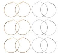 Generic 40pcs Metal Hoop Earrings round Jewelry for Festivals Events Large Circle Earrings in Gold and Silver Vintage Style Dangle for Women