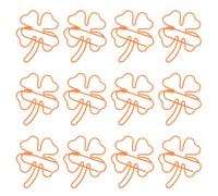 Generic 40pcs Mini Orange Leaf-Shaped Metal Binder Clips Cute Small Paper Clips for Scrapbooking Irish and Spring Party Invitations Journaling with Reliable Grip