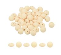 Generic 40Pcs Silicone Beads Bulk,12mm Silicone Round and Lentil Beads,Focal Bead for Keychains Making Pens DIY Necklace Bracelet,Light Yellow