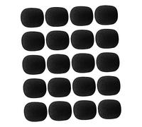 Generic 40Pcs Windproof Microphone Sponge Covers for Lapel Microphones Mic Protective Covers for Noise Reduction Mic Protectors for Recording and Streaming