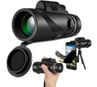 Generic 40X60 Monocular Telescope Compact Optical High Powered BAK4 Prism Monocular with Smartphone Holder Tripod HD Monocular Scope for Bird Watching Hunting Concert Travelling,C2