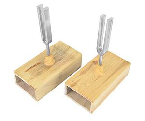 Generic 440HZ Chrome Plated Tuning Fork Pair with 6.5 * 16mm Fork Section Size for Sound Occurrence Studies 2 Pcs