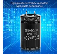 Generic 450V 220uF Radial Electrolytic Capacitor Set Stable Performance for Electronic Professionals 10Pcs 25x40mm