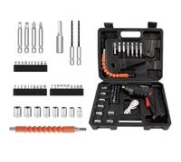 Generic 47-Piece Electric Screwdriver Kit, Black Plastic, Rechargeable Cordless Drill with USB Charging, 3.6V Driver Bits Set, 6Nm Torque, 1200 RPM