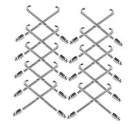 Generic 48pcs Banjo Hook Nut Banjo Hook Brackets Banjo Flat Hook Banjo Round Hooks J Bolt Banjo Hooks Banjo Tension Hooks Banjo Musical Instrument Accessory Banjo Guitar Metal Silver