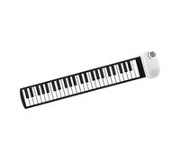 Generic 49 Key Roll up Keyboard Piano Musical Instrument Tabletop Keyboard Piano for Gift, white