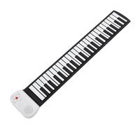 Generic 49 Keys Roll Up Piano, Entertainment Hand Roll Piano Keyboard Realistic Rechargeable 450 MAh Battery for Home Beginners (Black and White Keys)
