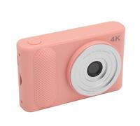 Generic 4K High Definition Portable Digital Camera 16X Zoom Autofocus for Travel Photography, Compact Camera for Vlogging English/Chinese, ABS Black/White 4K Digital (Pinkish)