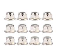 Generic 4mm Lock Nut 12PCS Set, Lightweight Corrosion Resistant RC Car Accessory for Axial SCX10, Accurate Machining Silver Black 0.16 Inch Hole Diameter for 1/10 RC Car (Silver)