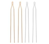Generic 4pcs 125mm Vintage Style Double Straight Hairpins Set, DIY Ancient Costume Y-Shaped Hair Sticks Colorfast Gold and Silver Finish for Traditional Hairstyles