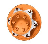 Generic 4Pcs 17mm Aluminium Alloy Dust Proof Wheel Hub Nut High Performance RC Car Accessory for 1/8 RC AE Team-C (Orange)