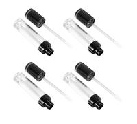 Generic 4Pcs 8Ml Lip Gloss Empty Containers Set with Black Caps, Small Refillable Lip Gloss Tubes for Travel and Cosmetic Storage