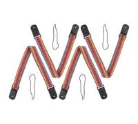 Generic 4pcs Adjustable Cotton Ukulele Guitar Strap with Bohemian Style Woven Design, Comfortable Shoulder Belt for Banjos and Ukuleles, for Performance and Reducing Fatigue