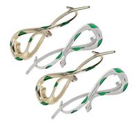 Generic 4pcs Back of The Head Grip Banana Clip Short Hair Stretchy Hair Clips Hair Jewels Hair Disk Small Banana Clip Flat Hair Clips Alligator Hair Clips Hairbrush Snap Barrette Alloy