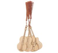 Generic 4pcs Bamboo Guitar Bookmarks Set Creative Music Instrument Reading Bookmarks for Students and School Use for Teachers