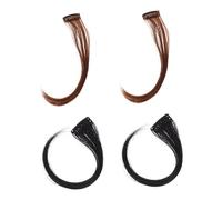 Generic 4pcs Bangs Wig Piece Wigs with Bangs Human Hair Wig with Bangs Feminine Wig Women Hair Bangs Fake Hair Side Bangs Hair Extension Wig Women Side Bang Patch High Temperature Wire