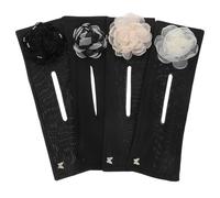 Generic 4pcs Black Cloth Hair Bun Maker Hair Styling Tool Practical and Versatile Donut for Keeping in Place for Dancers and Prom