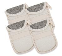 Generic 4Pcs Black Linen Soap Bags Exfoliating Foaming Mesh Net for Handmade Soap Storage Suitable for Shower and Skin Care