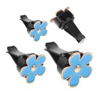 Generic 4Pcs Blue Daisy Flower Car Air Vent Clips Refillable Diffuser Scent Clips Decorative Accessories for Vehicle Interior, Suitable for Girly Car Decor