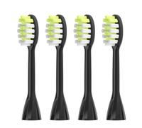 Generic 4PCS Brush Heads, Compatible with Philips, HY1200/06 BD1003/AZ | BH1022/08, rechargeable toothbrush head replacement(4pcs Black)
