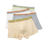 Generic 4pcs Bubble Cotton Men's Boxer Briefs Breathable Sweat Absorbent (2XL(154-176lb), C-4pcs)