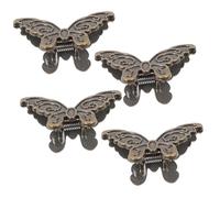 Generic 4pcs Butterfly Clip Page Holder Journal Clip Clipboard Notebook Clips Small Clips Door File Multipack Clamps Document Binder Clips Office Kit Tarp Adhesive Transparent Zinc Alloy