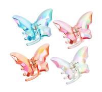 Generic 4pcs Butterfly Colorful Clip Butterflies Hair Clip Woman Butterfly Thing Clips for Hair Colorful Clips Hair Clips for Thick Hair Butterflies for Hair Plastic